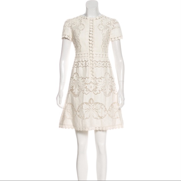 VALENTINO RUNWAY COTTON LACE DRESS IT 38 - Picture 5 of 8
